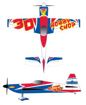 3DHS Extra 330sc Red-Blue 3 Graphic Package